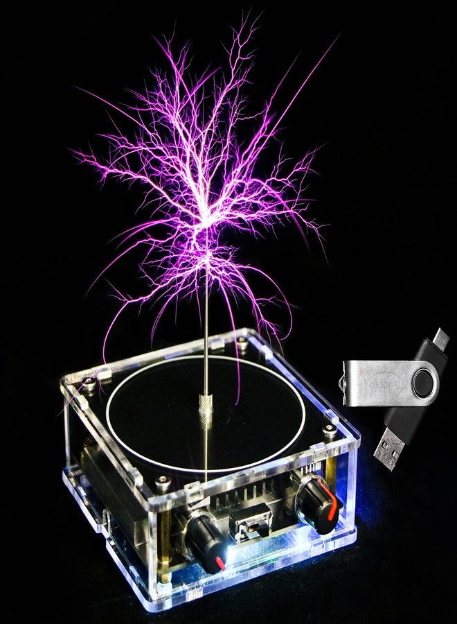Vastarry Tesla Coil Solid-State Music Tesla Coil Artificial Lightning Desktop Toy Power Wireless Transmission Model Scientific Experiment Tool - Image 1